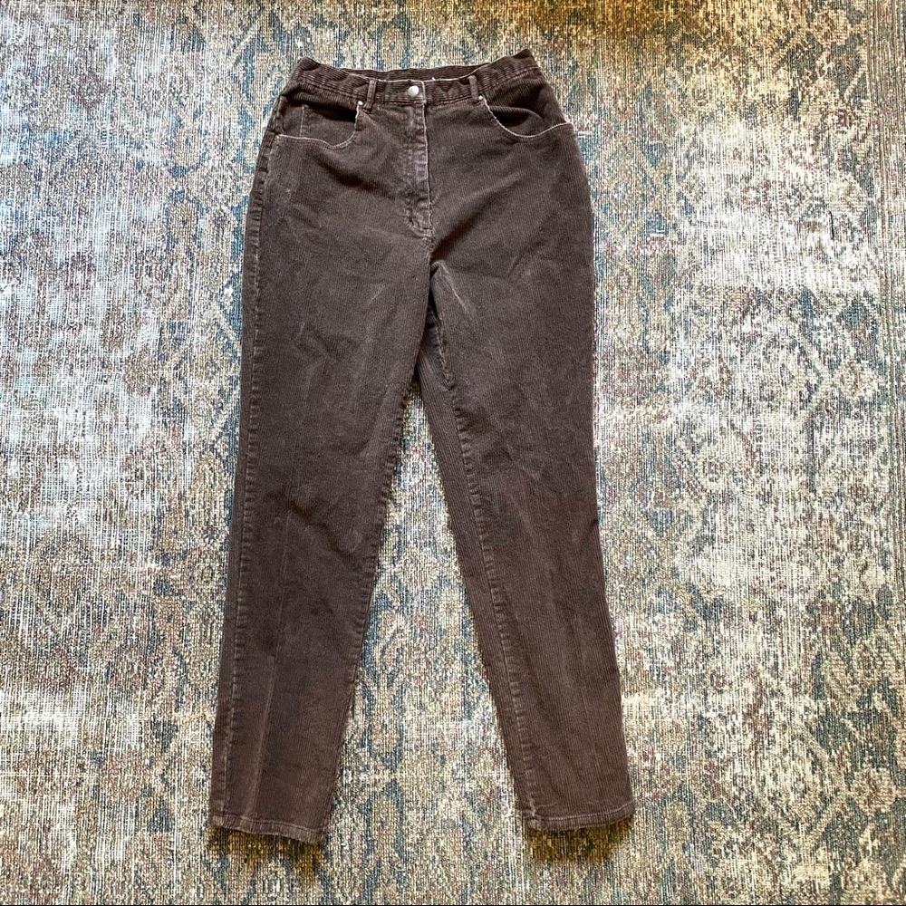Y2K Newport News vintage corduroy straight leg high waist pants - Picture 2 of 9